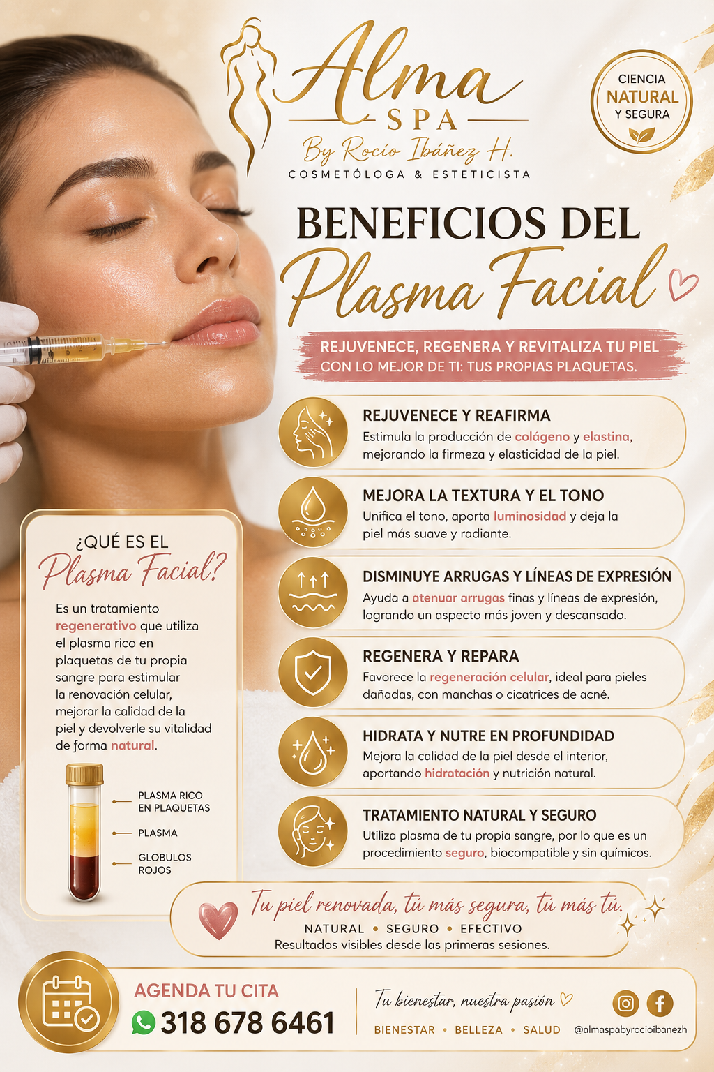 Foto del servicio Plasma rico en plaquetas  y limpieza facial profunda .