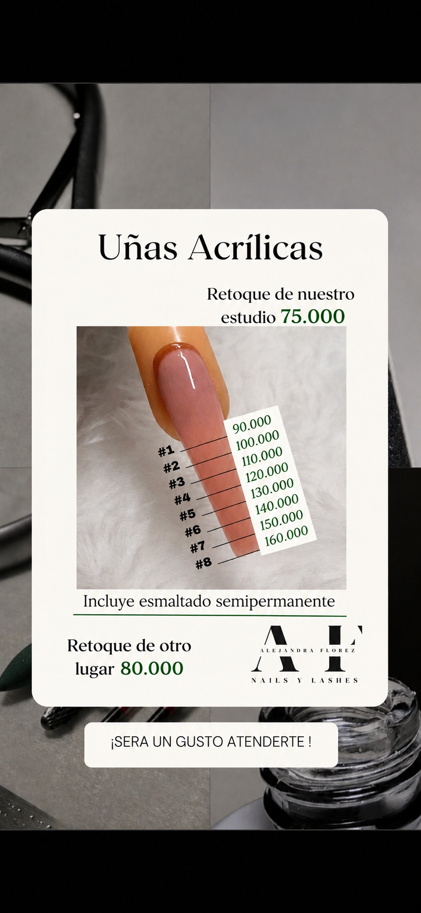 Foto del servicio Uñas acrílicas